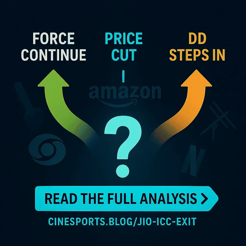 Illustration showing a void or blank screen representing the no-bids scenario for the ICC media rights.